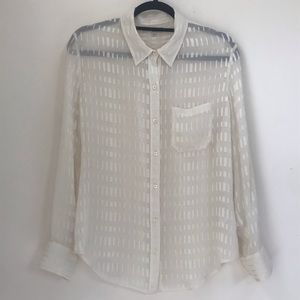 Madewell Silk Off White Blouse